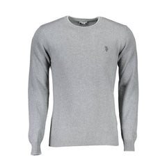 U.S. POLO ASSN. Grauer Herrenpullover aus Wolle