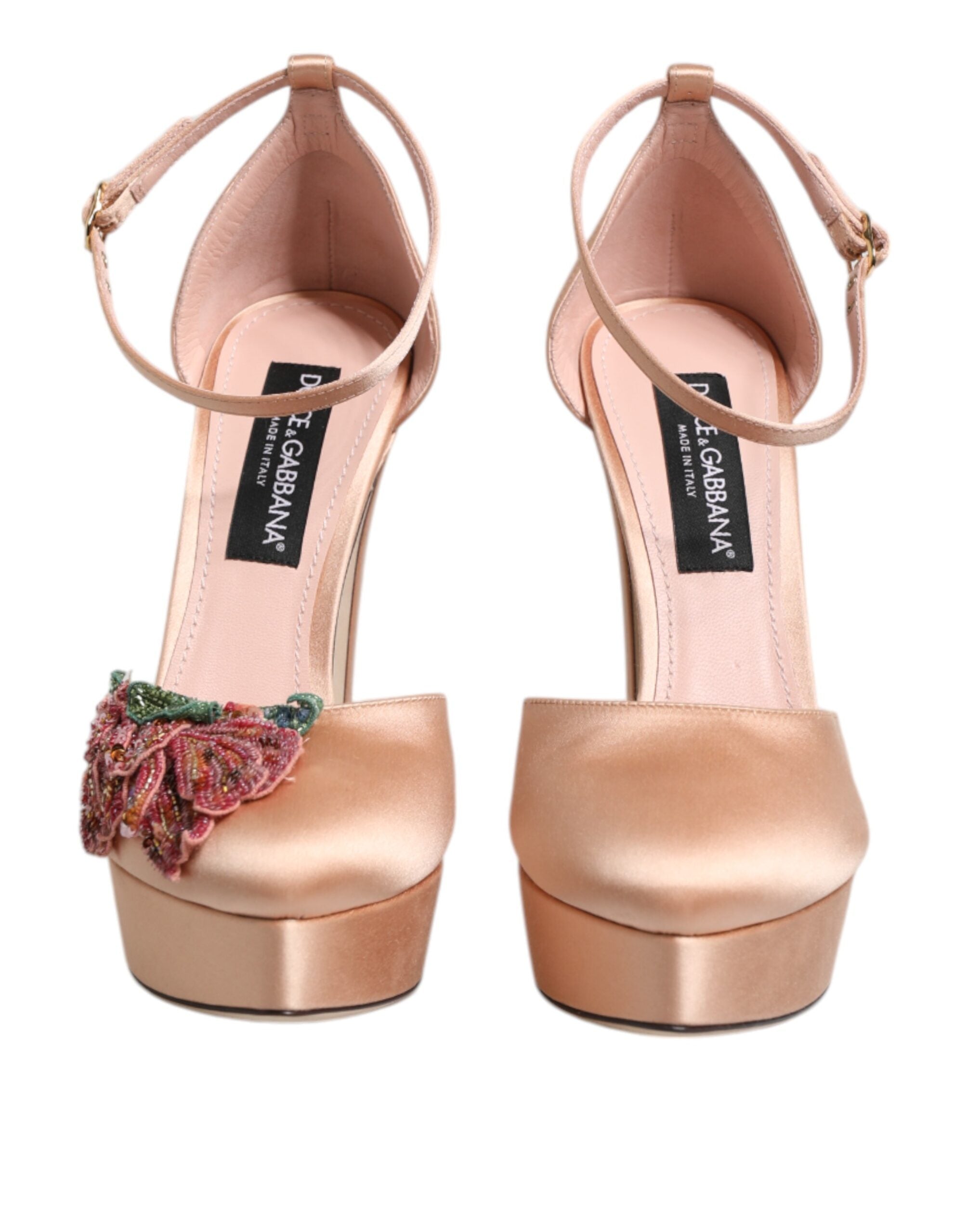 Dolce & Gabbana Pink Blockabsatz Riemchensandalen Schuhe
