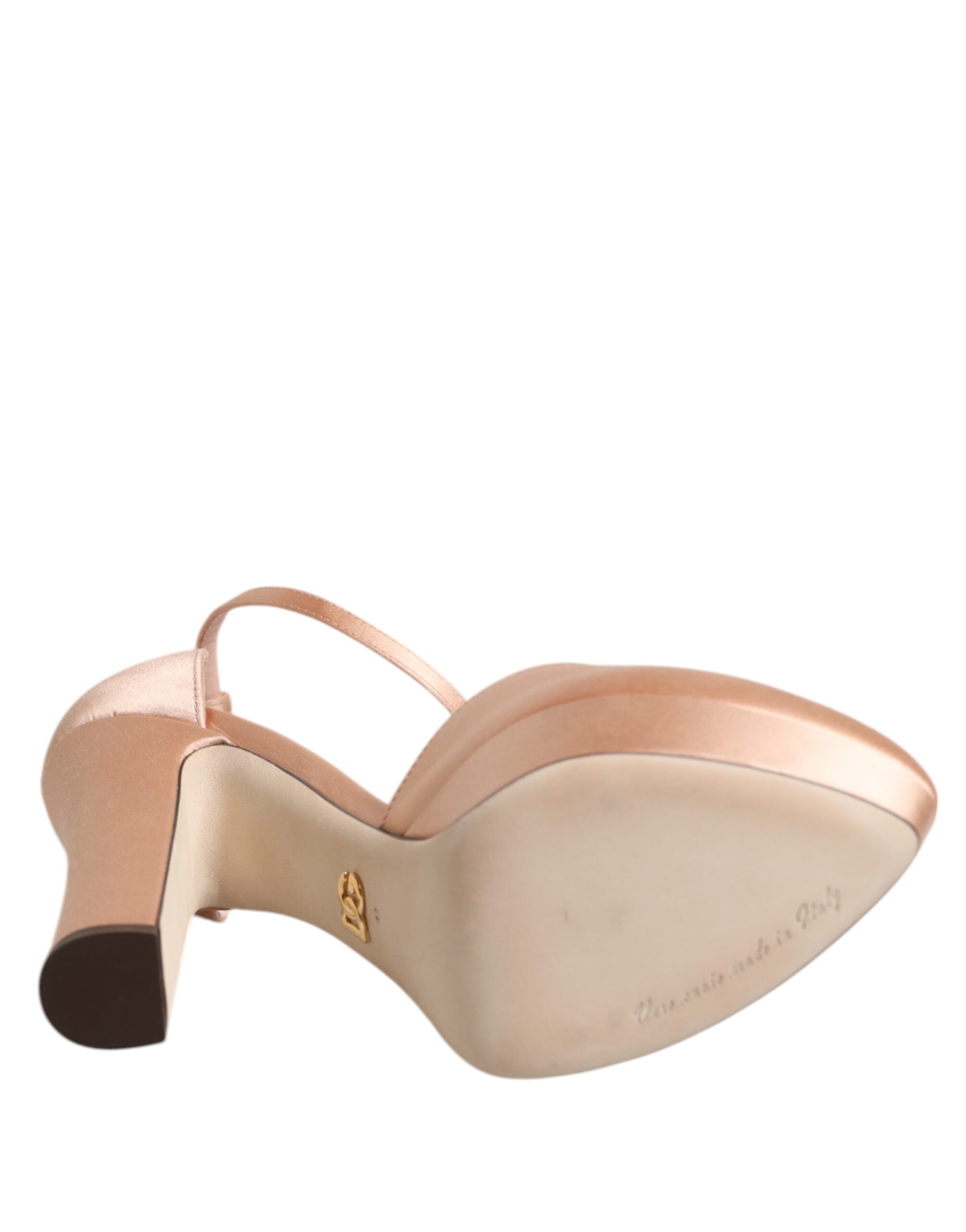 Dolce & Gabbana Pink Blockabsatz Riemchensandalen Schuhe