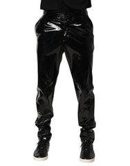 Dolce & Gabbana Zwarte Polyester Herenbroek met Middelhoge Taille