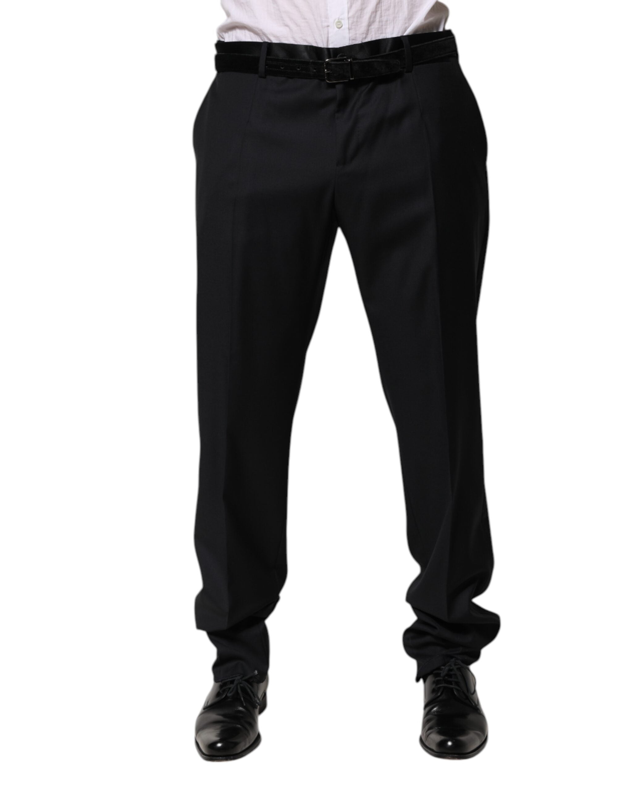 Dolce & Gabbana Schwarze Herren-Anzughose aus Wolle