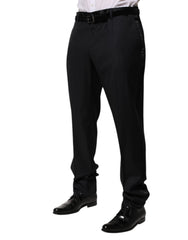 Dolce & Gabbana Schwarze Herren-Anzughose aus Wolle