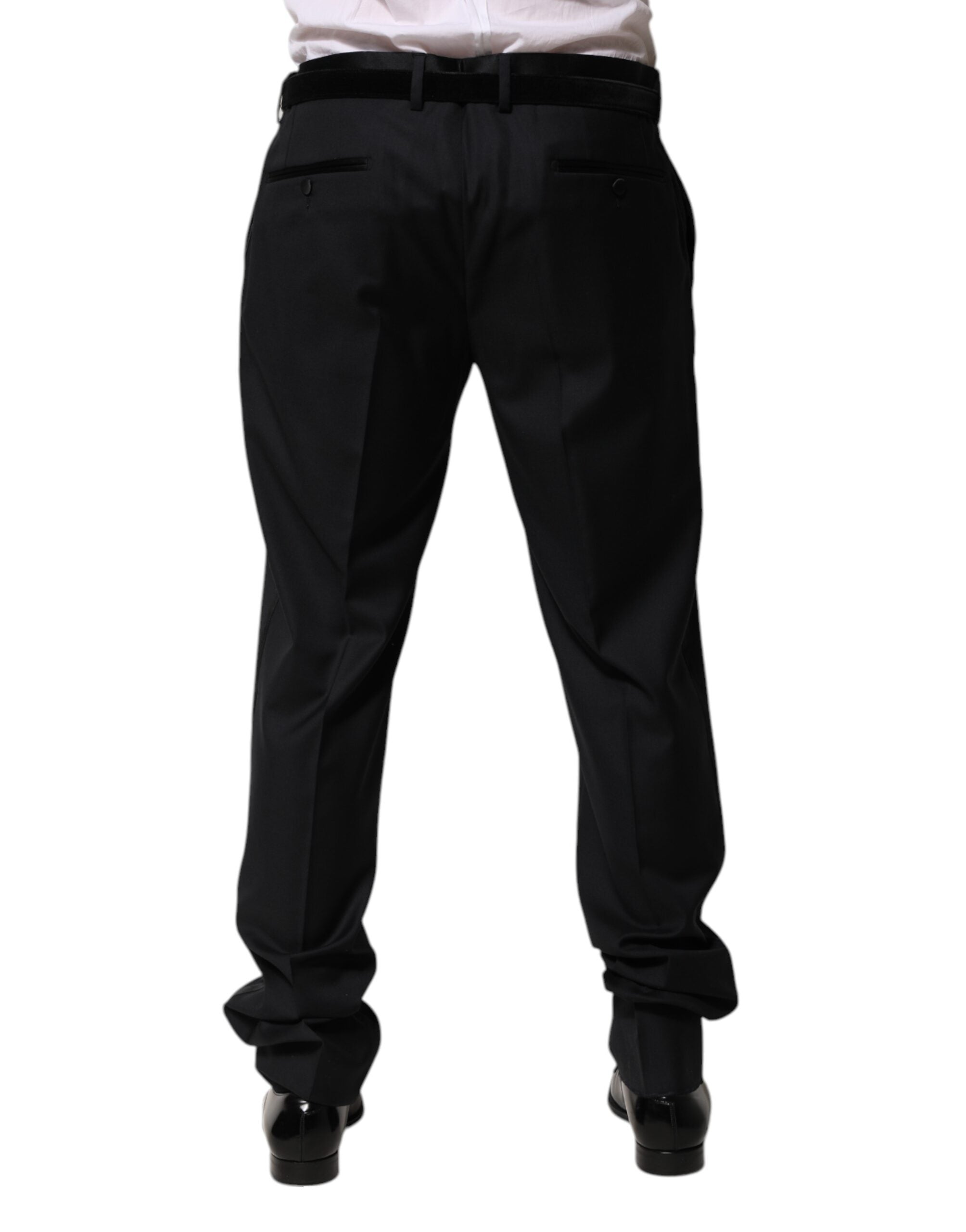 Dolce & Gabbana Schwarze Herren-Anzughose aus Wolle