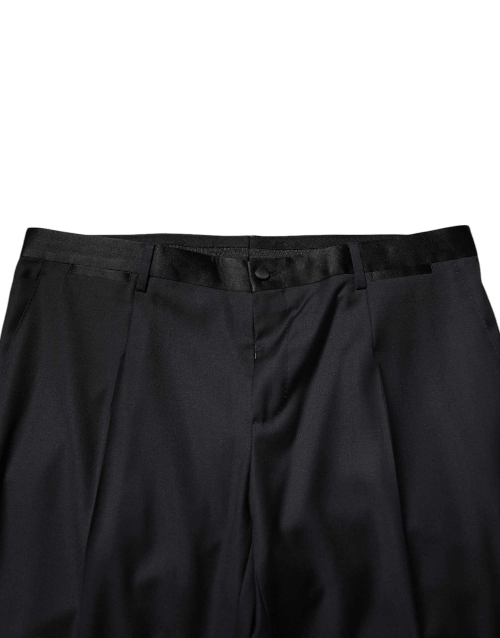 Dolce & Gabbana Schwarze Herren-Anzughose aus Wolle