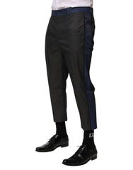 Dolce & Gabbana Grijsblauwe Katoenen 3/4 Chino Cropped Broek