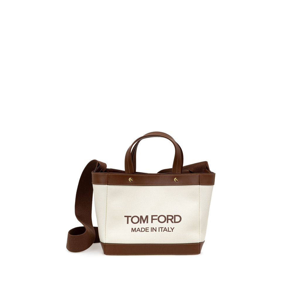 Tom Ford Beige Baumwoll-Einkaufstasche