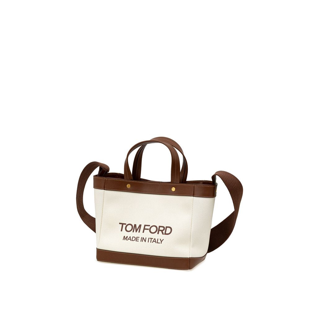 Tom Ford Beige Baumwoll-Einkaufstasche