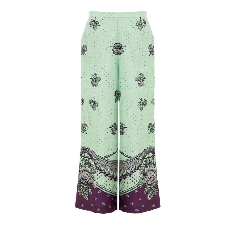 Grüne Gucci Seidenhose (leger)