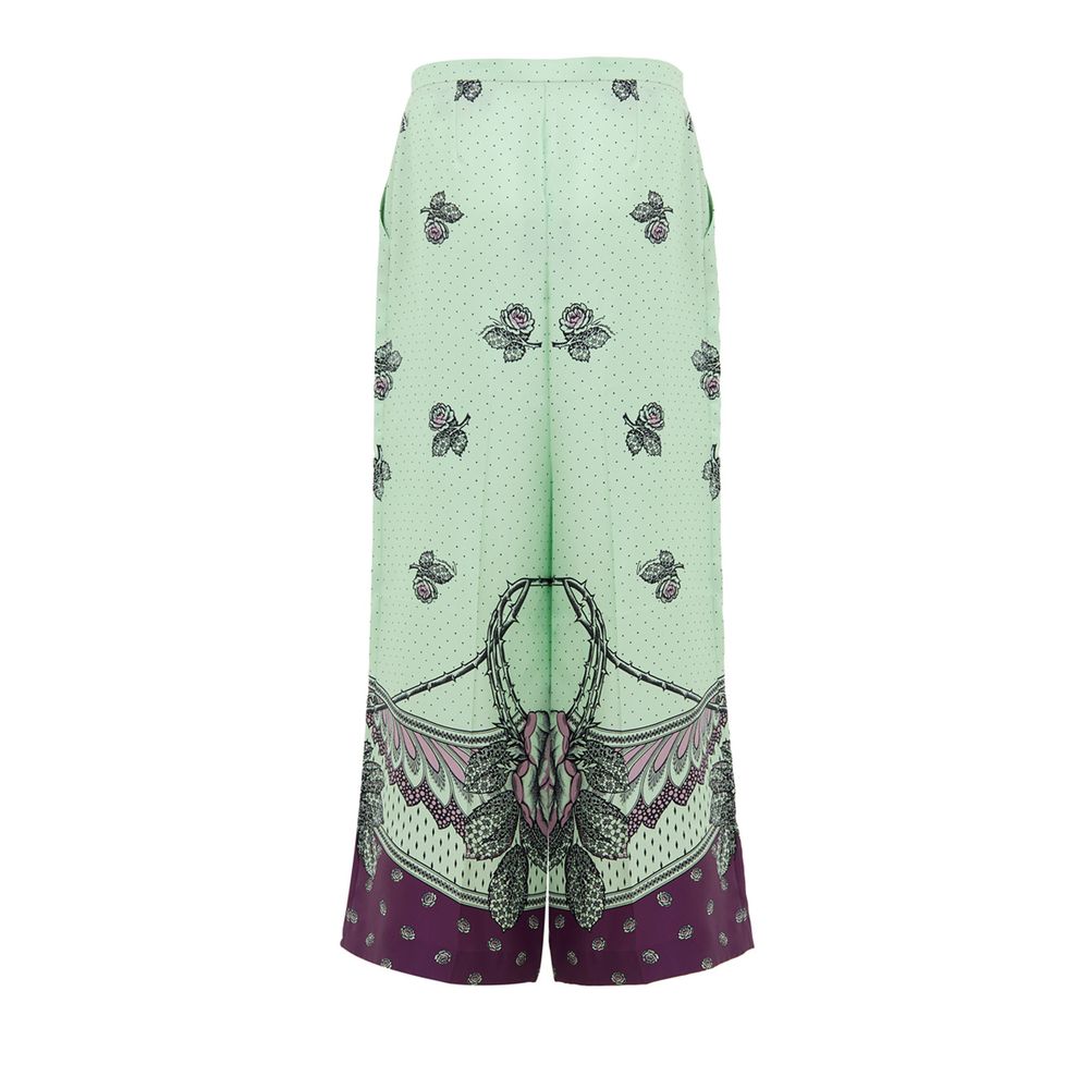 Grüne Gucci Seidenhose (leger)