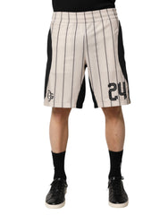 Dolce & Gabbana Gebroken Wit Polyester DG Logo Sweatshorts Korte Broek