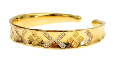 Nialaya CZ Gouden Sterling Zilveren 925 Bangle Armband
