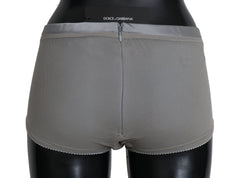Dolce & Gabbana Underwear Silber mit Netz Seidenhöschen