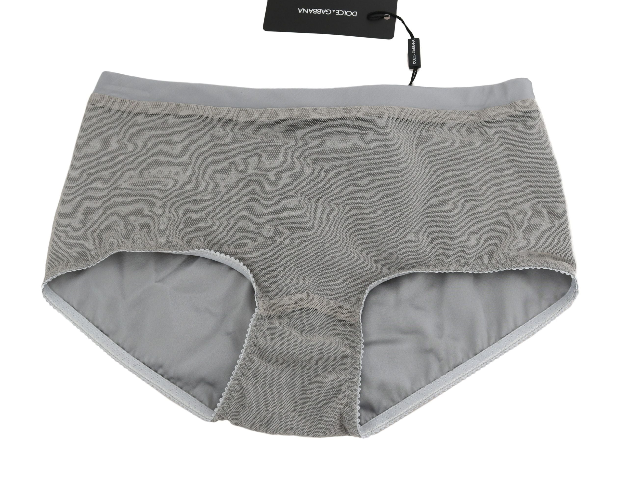 Dolce & Gabbana Underwear Silber mit Netz Seidenhöschen