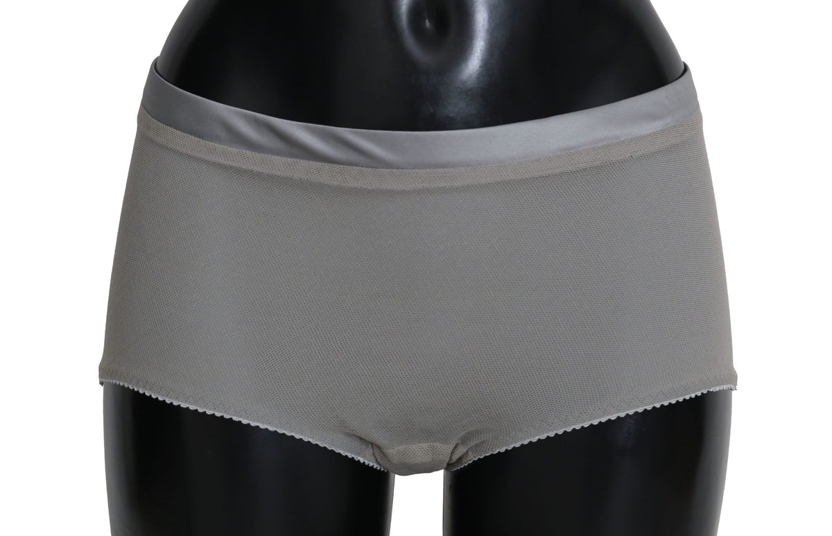 Dolce & Gabbana Underwear Silber mit Netz Seidenhöschen