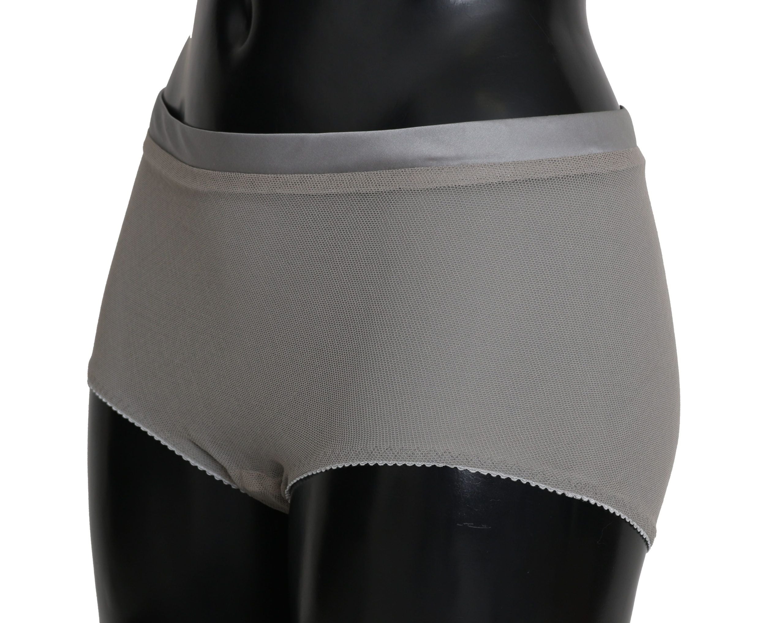 Dolce & Gabbana Underwear Silber mit Netz Seidenhöschen