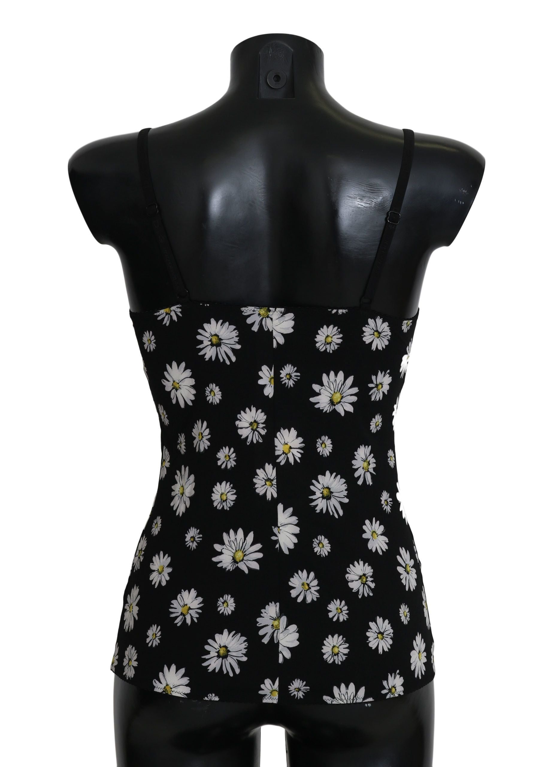 Dolce & Gabbana schwarzes Unterkleid mit Gänseblümchenmuster
