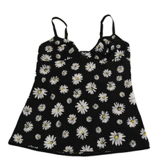 Dolce & Gabbana schwarzes Unterkleid mit Gänseblümchenmuster