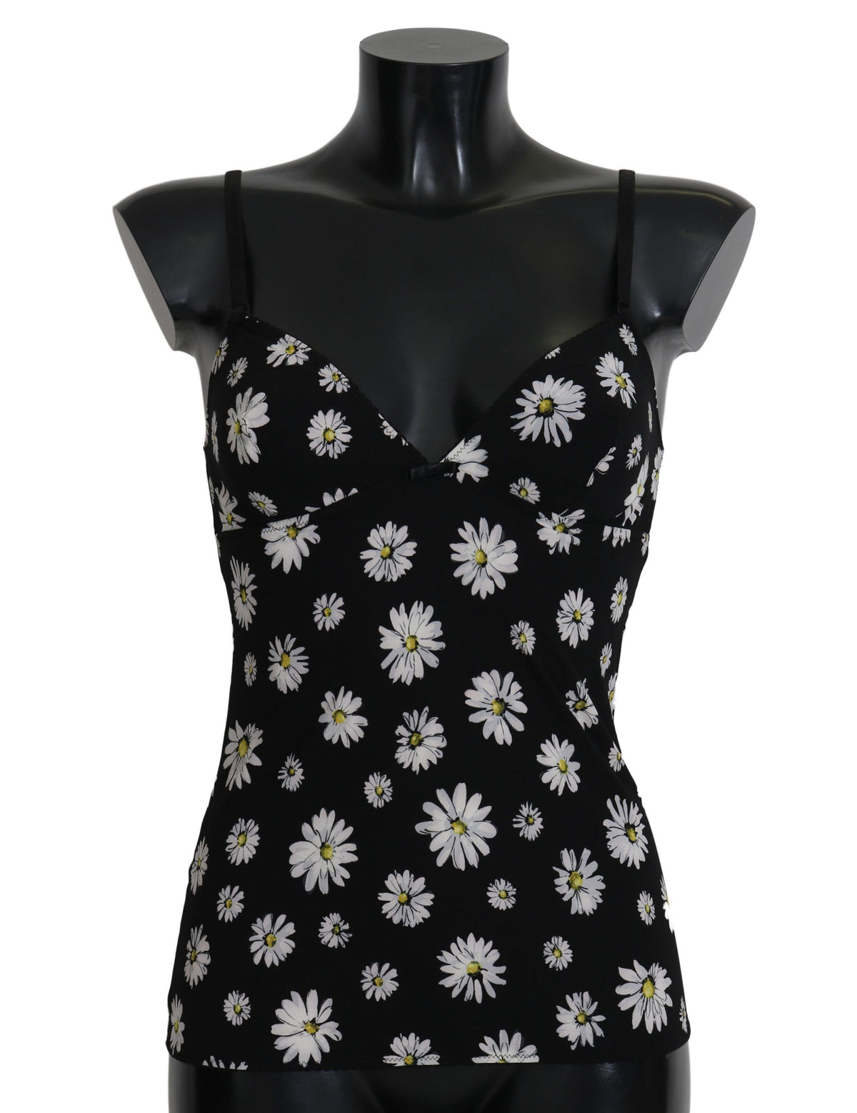 Dolce & Gabbana schwarzes Unterkleid mit Gänseblümchenmuster