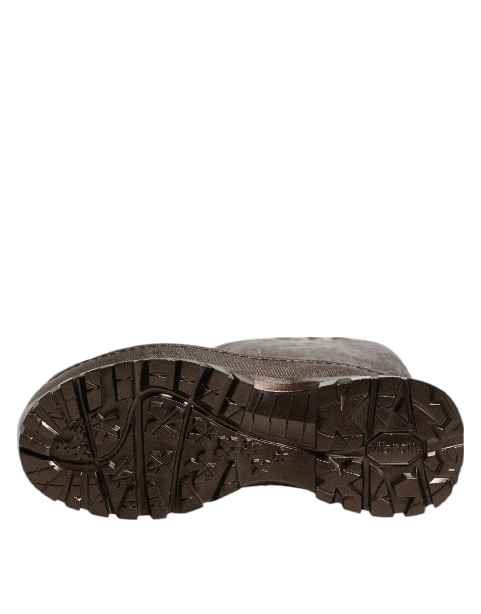 Dolce & Gabbana Metallic Bronze Pull On Regenlaarzen Schoenen