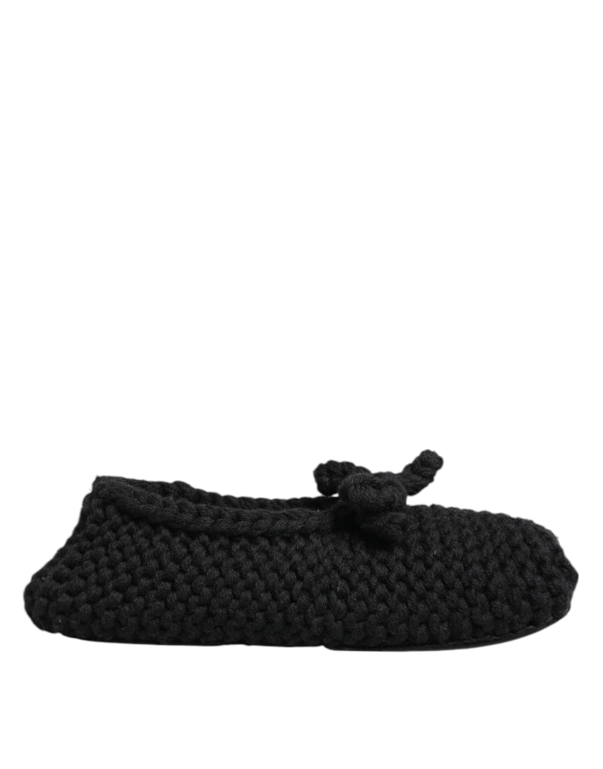 Dolce & Gabbana Schwarze Ballerinas aus Wolle zum Hineinschlüpfen