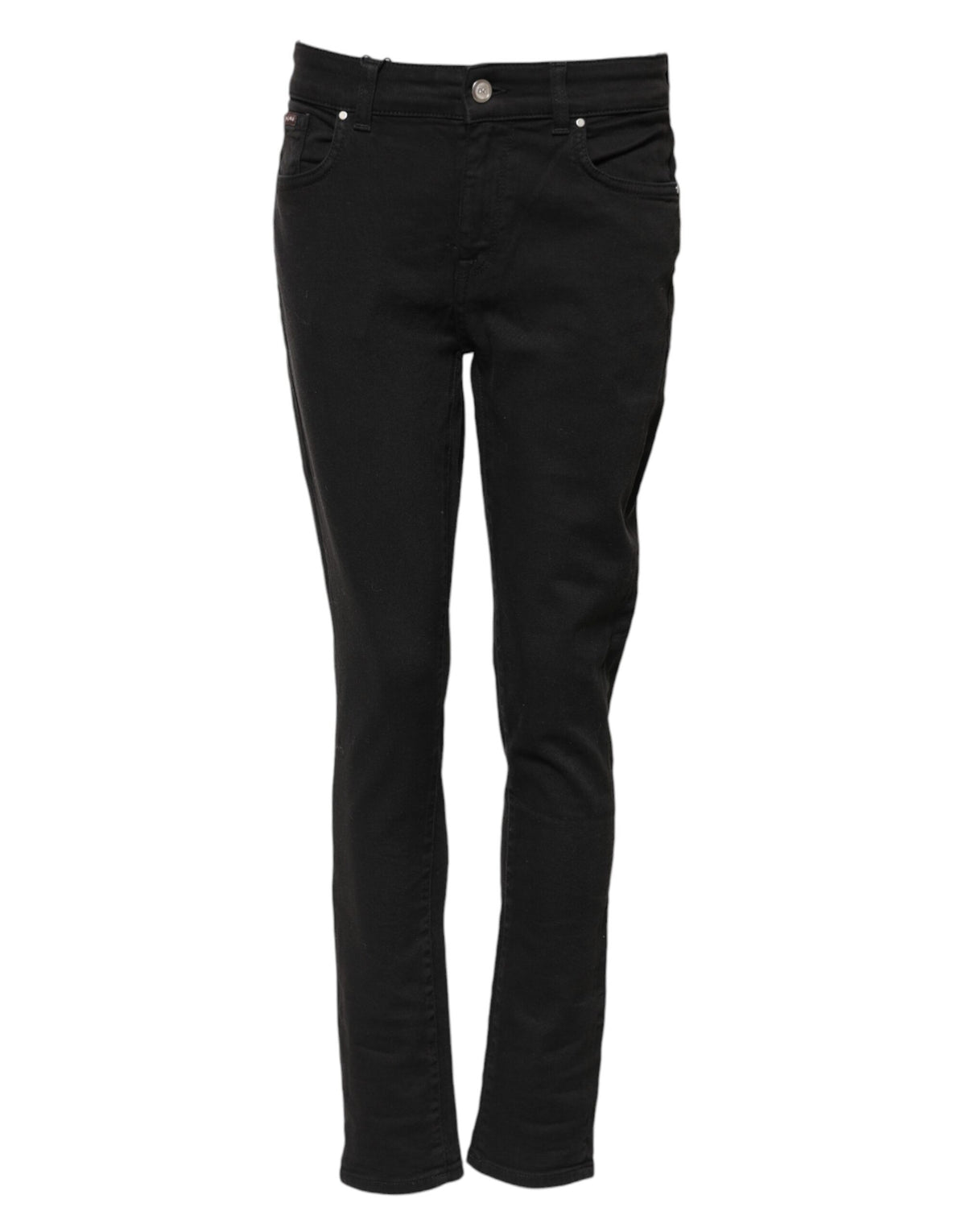 Dolce & Gabbana Schwarze Skinny Mid Waist Jeans aus Baumwolle