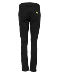 Dolce & Gabbana Schwarze Skinny Mid Waist Jeans aus Baumwolle
