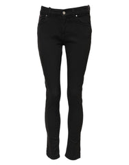 Dolce & Gabbana Schwarze Skinny Mid Waist Jeans aus Baumwolle