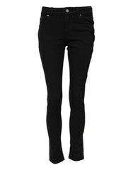 Dolce & Gabbana Schwarze Skinny Mid Waist Jeans aus Baumwolle