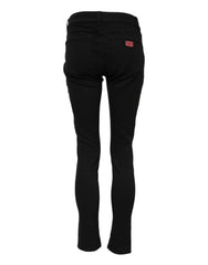 Dolce & Gabbana Schwarze Skinny Mid Waist Jeans aus Baumwolle