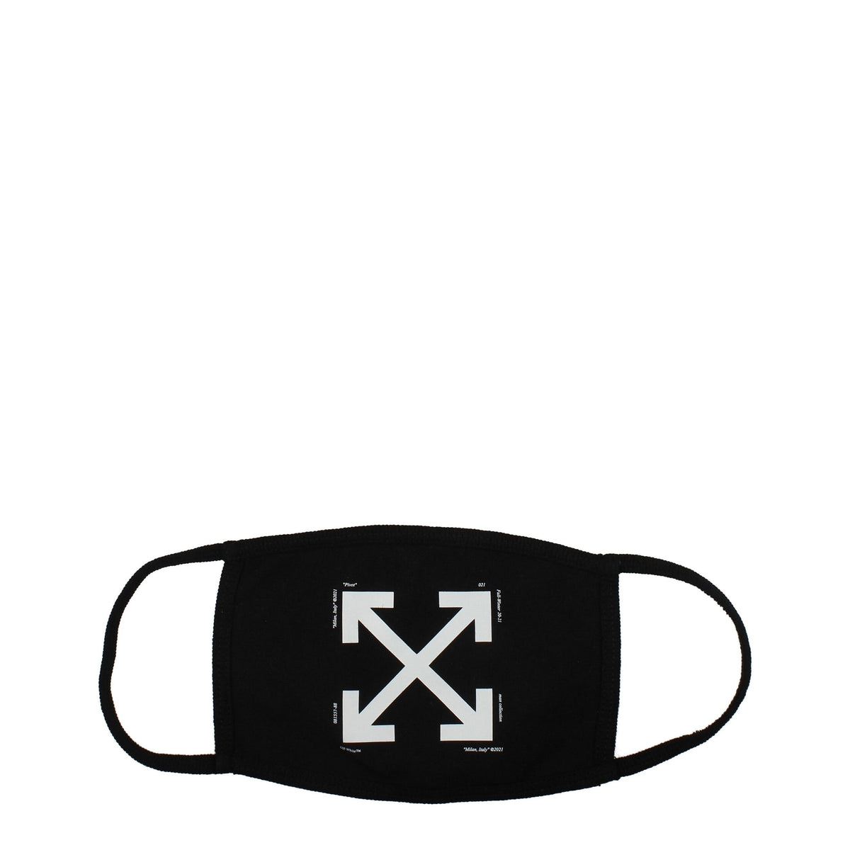 Off-White schwarze Baumwoll-Gesichtsmaske