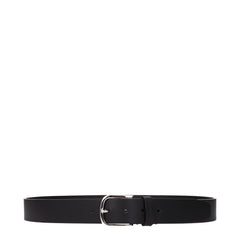 Testoni Black Leather Regular Belt