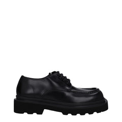 Dolce & Gabbana Zwarte Leren Oxfords en Derbies