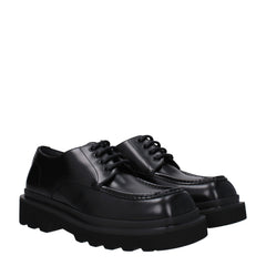 Dolce & Gabbana Zwarte Leren Oxfords en Derbies