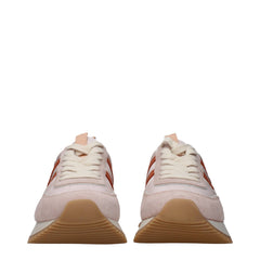 Moncler roze stoffen chunky sneakers