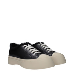 Marni Zwarte Leren Chunky Sneakers