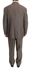 Dolce & Gabbana Brauner einreihiger Anzug aus Wolle