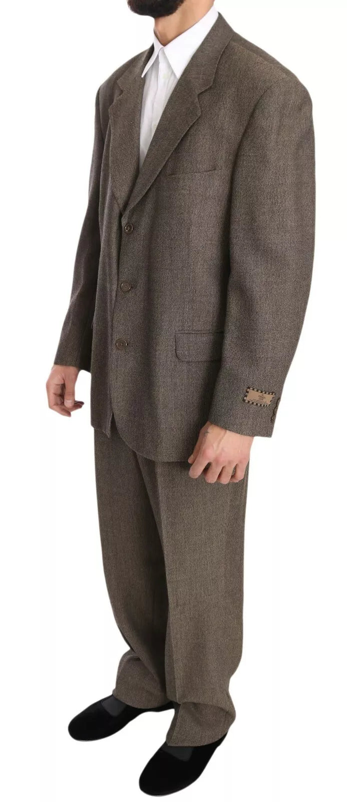 Dolce & Gabbana Brauner einreihiger Anzug aus Wolle