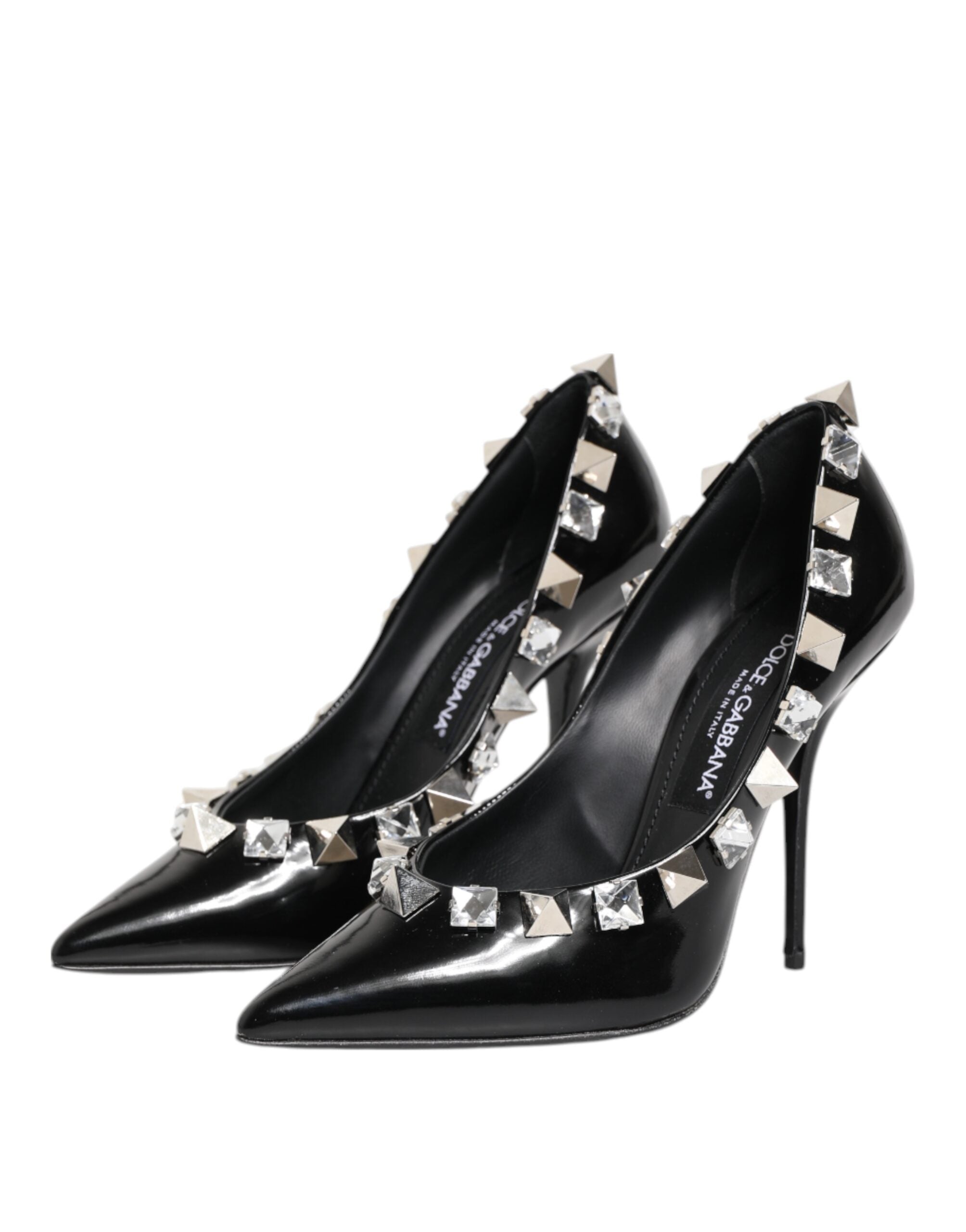 Dolce & Gabbana Zwarte Kristallen Stiletto Pumps