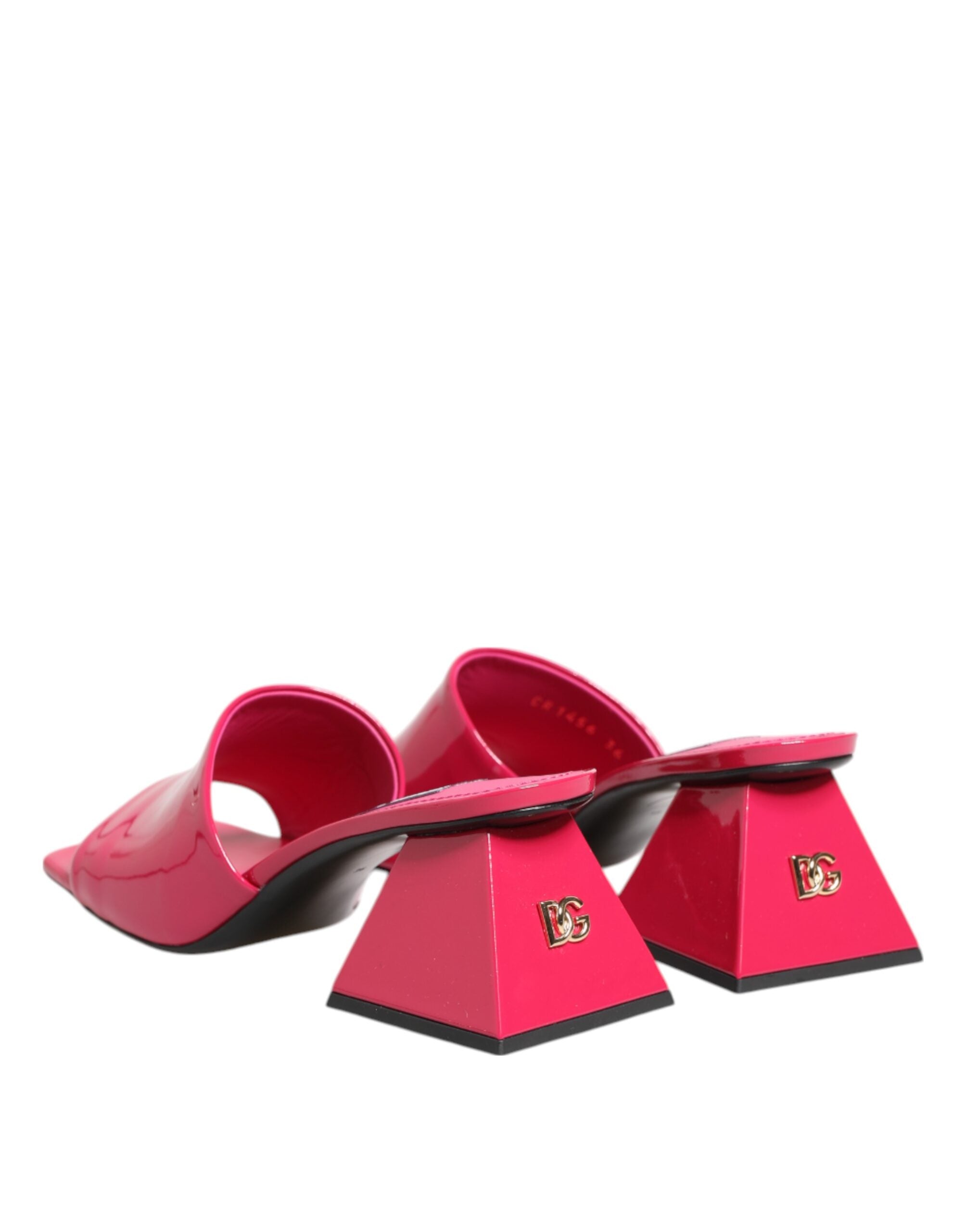 Dolce & Gabbana Pinke offene Sandalen mit Blockabsatz Pantoletten Schuhe