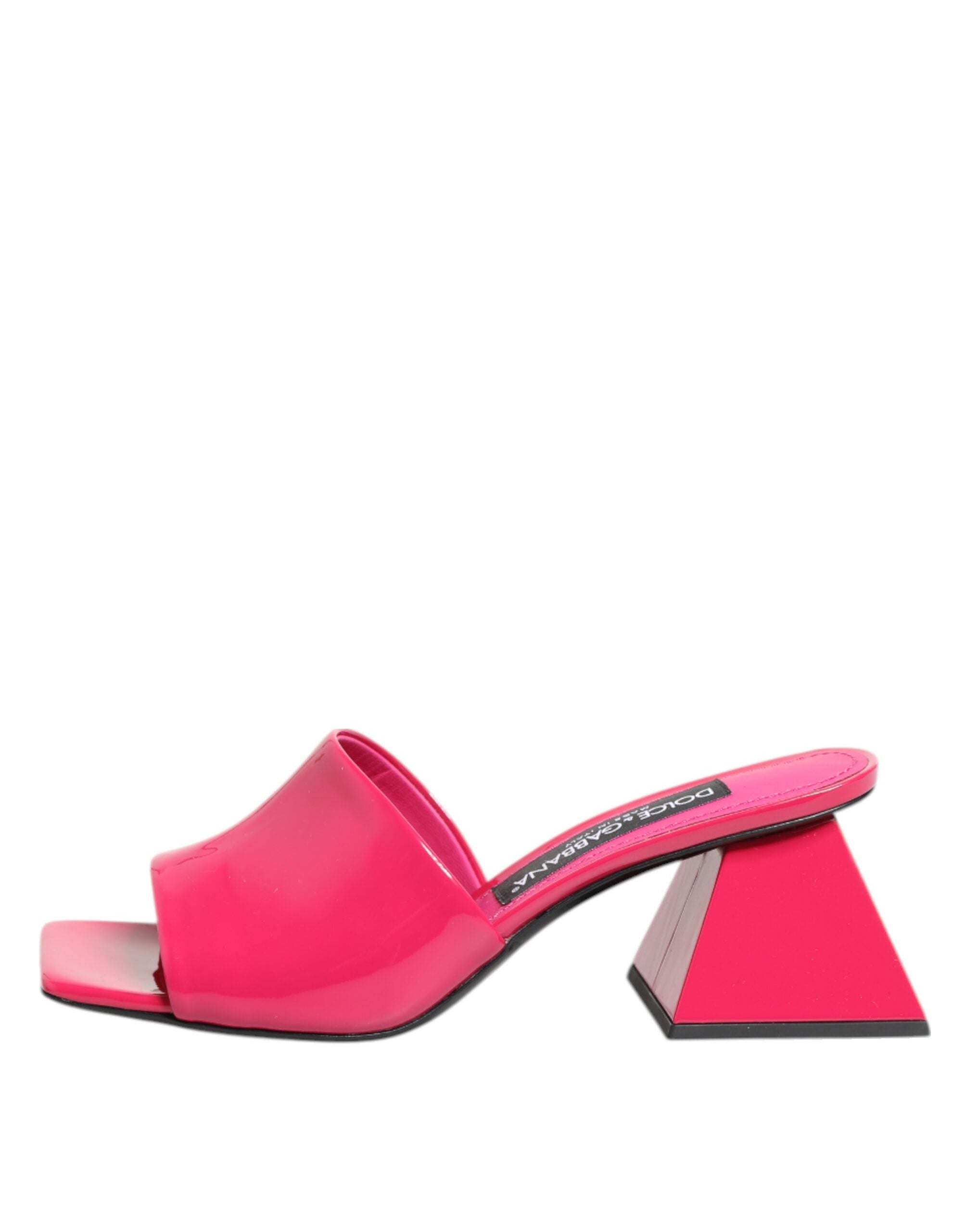 Dolce & Gabbana Pinke offene Sandalen mit Blockabsatz Pantoletten Schuhe
