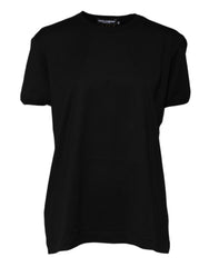 Dolce & Gabbana Zwart Katoenen Goodluck T-shirt met Ronde Hals