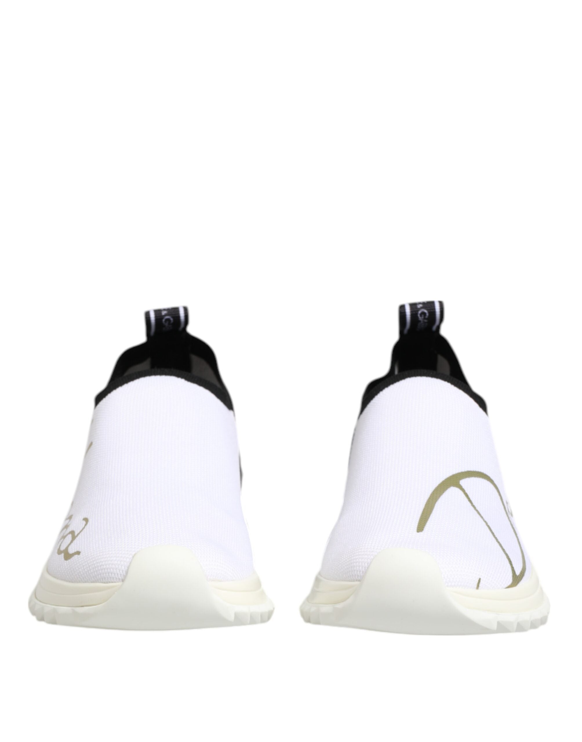 Dolce & Gabbana Weiße Schwarze Low-Top Sorrento Sneaker Schuhe