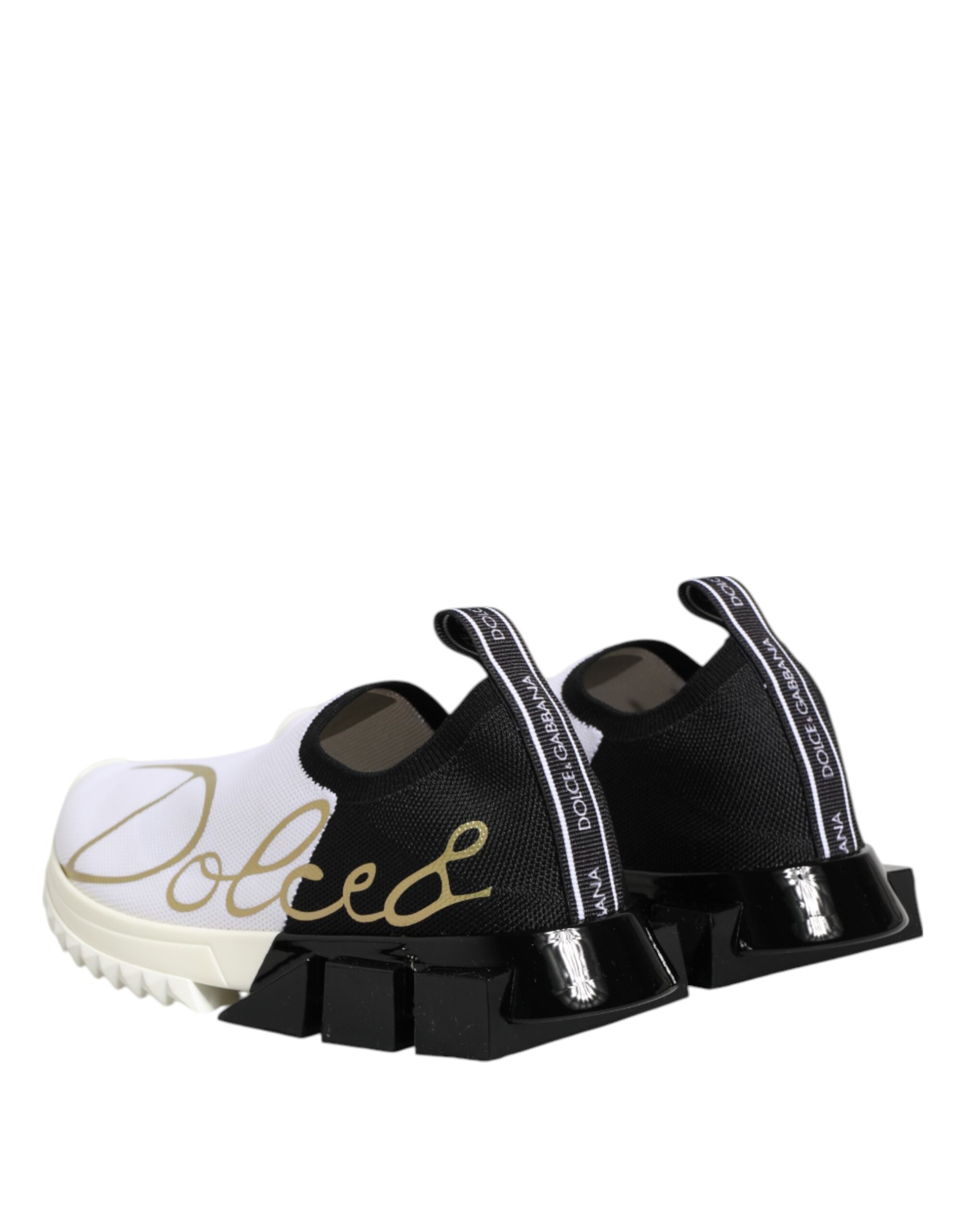 Dolce & Gabbana Weiße Schwarze Low-Top Sorrento Sneaker Schuhe