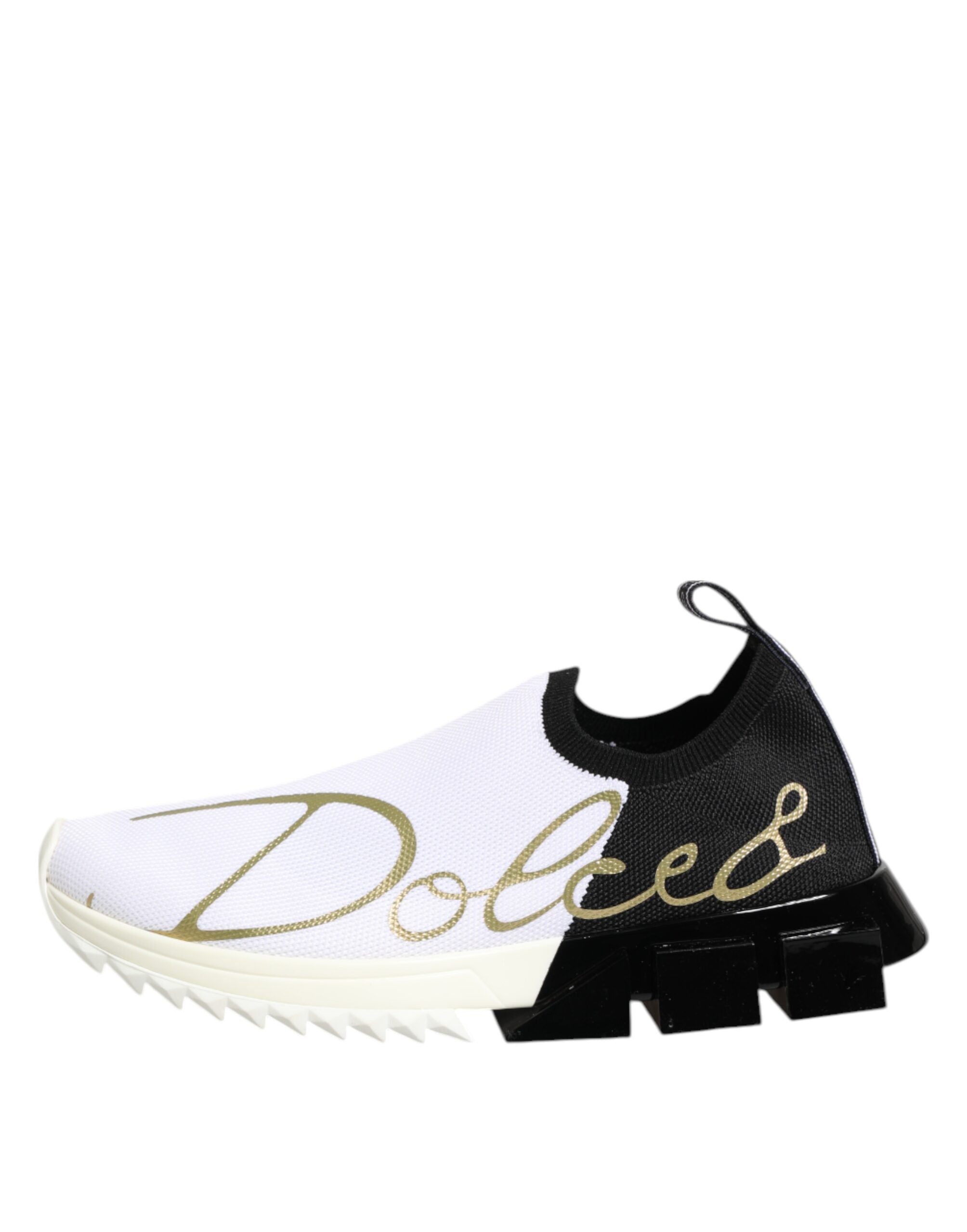 Dolce & Gabbana Weiße Schwarze Low-Top Sorrento Sneaker Schuhe