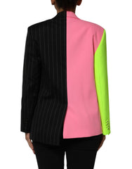 Dolce & Gabbana Multicolor Patchwork Versierde Jas
