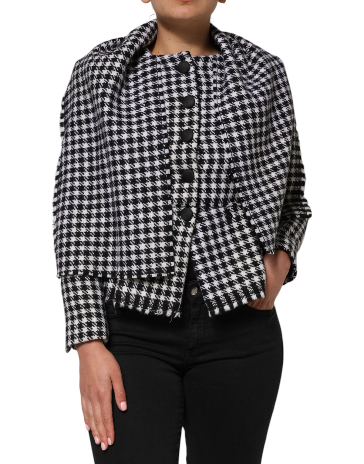 Dolce & Gabbana Mehrfarbige Wolljacke mit Monochrom-Muster