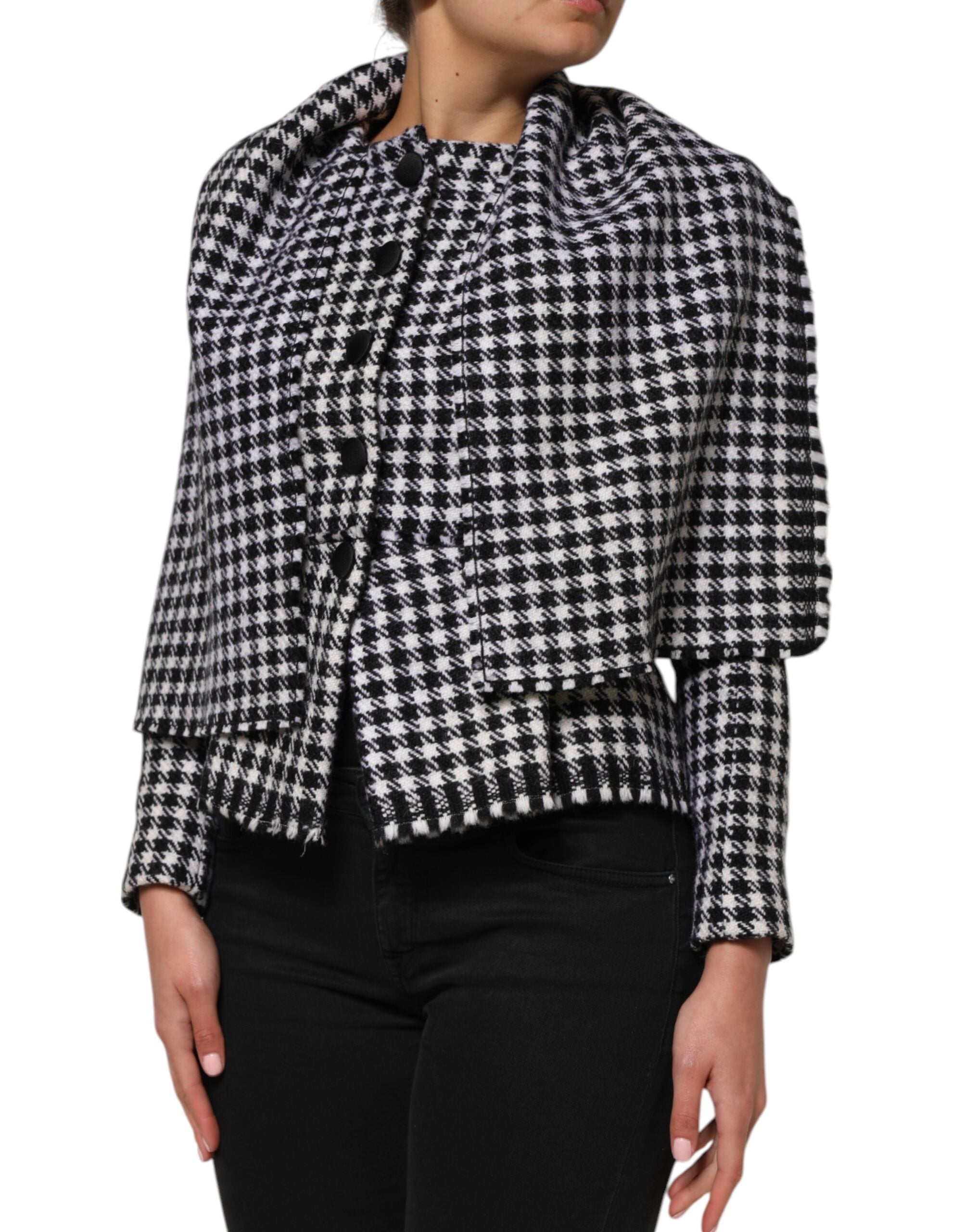 Dolce & Gabbana Mehrfarbige Wolljacke mit Monochrom-Muster