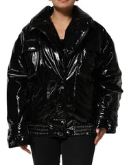Dolce & Gabbana Zwarte Gewatteerde Puffer Jas van Polyester