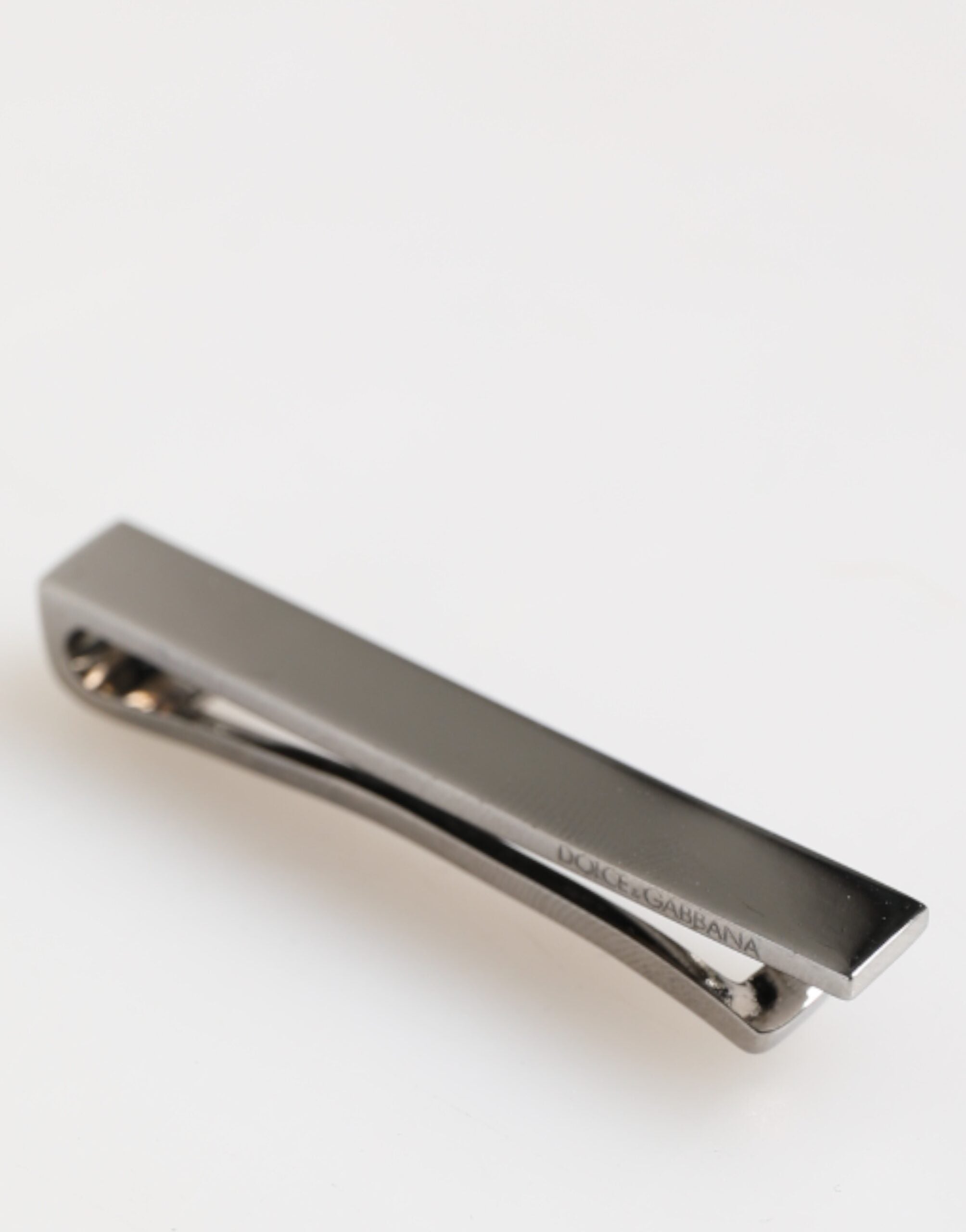 Dolce & Gabbana Zilverkleurige Messing Logo Heren Accessoire Dasspeld Stropdasclip