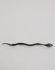 Dolce & Gabbana Schwarze Messing Kristall Spilla Serpente Herrenbrosche